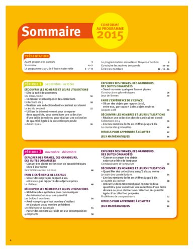 Vers les maths ms sommaire acces editions