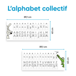Dimensions de l'alphabet collectif du Matériel Lire au CP avec Fil et Lulu.