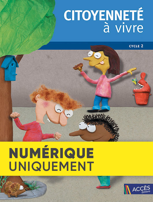 Couverture de l'ouvrage pédagogique Citoyenneté à vivre Cycle 2 illustrée par des enfants qui jouent dans une cours d'école.