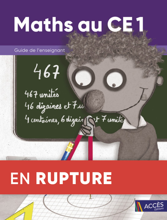 Enfant dessinant un cercle au compas sur la couverture du Guide de l'Enseignant Maths au CE1 publié par ACCÈS Éditions.