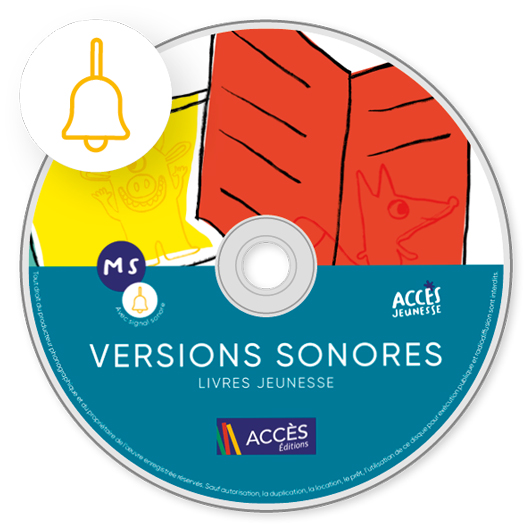 CD contenant les versions sonores avec signal des livres jeunesse exploitées dans Autour des livres MS.