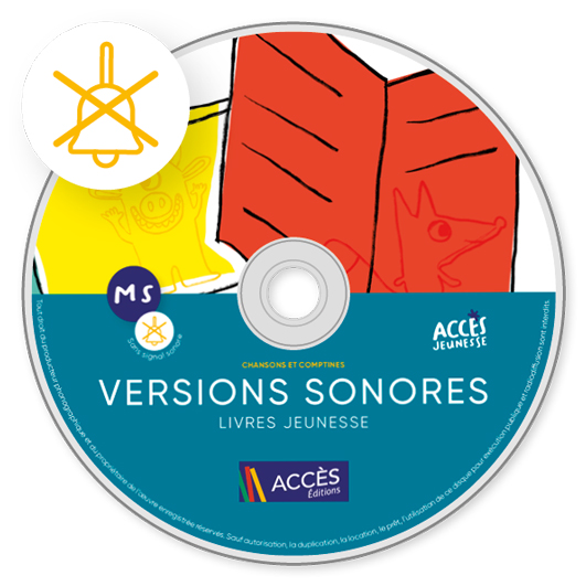 CD contenant les versions sonores sans signal des livres jeunesse exploitées dans Autour des livres MS.