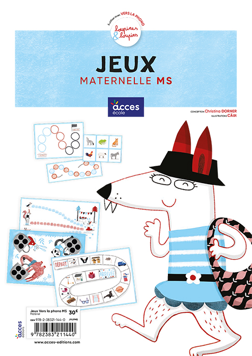 Couverture du matériel Jeux Vers la phono MS illustré par Maryline la loupine.